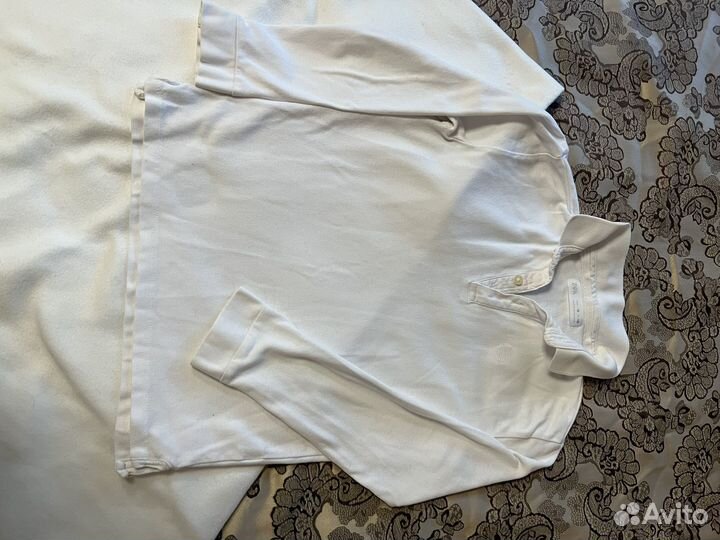 Рубашка поло белая для школы