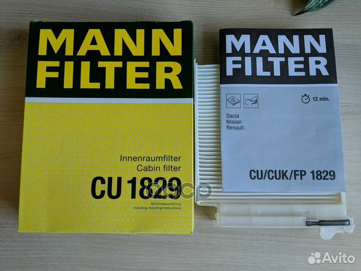 Фильтр салона CU1829 mann-filter