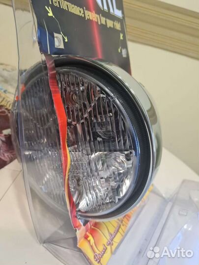 Фара для мотоцикла с линзой универсальная