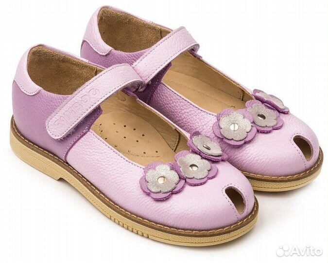 Кожаные туфельки для девочки Tapiboo 29