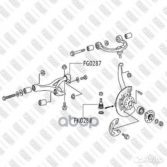 Сайлентблок рычага MB M(W164) FG0287 fixar