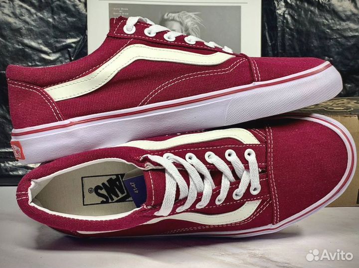 Кеды мужские vans красные