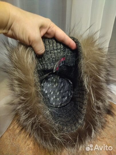 Шапка зимняя меховая женская чернобурка