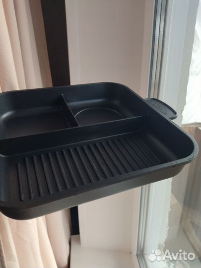 Сковорода гриль трехсекционная