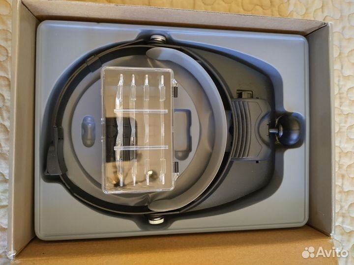 Лупа с подсветкой, креплением, сменными стёклами