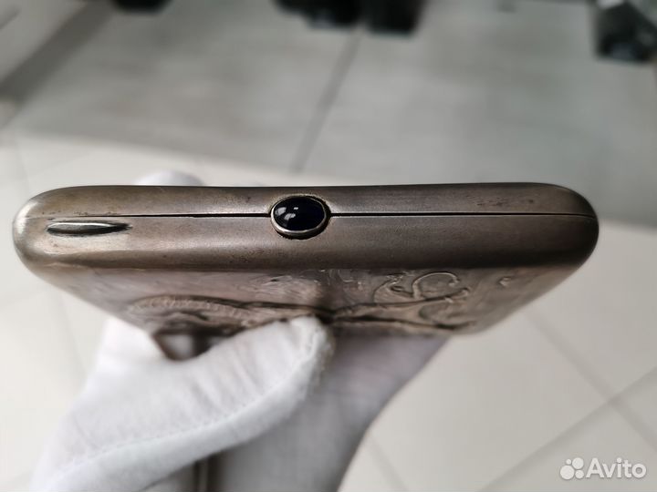 Портсигар Витязь тигр шкуре серебро 875 память мвд