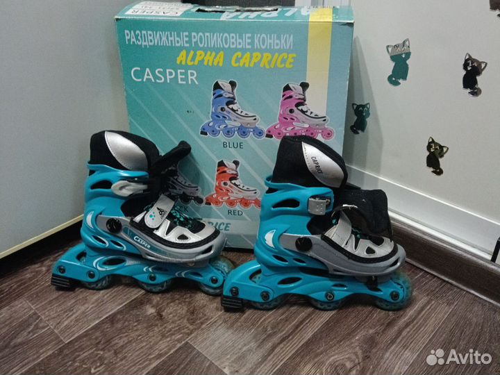 Ролики детские раздвижные мало бу размер 31-34