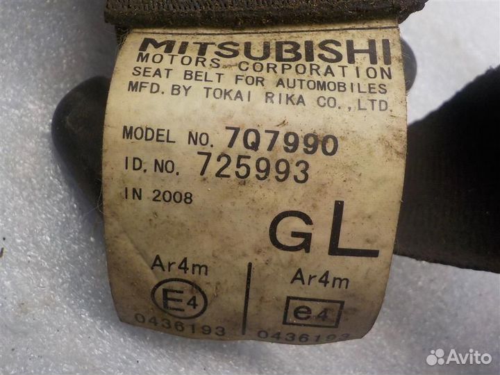 Ремень безопасности Mitsubishi Lancer 10 (CY) 200