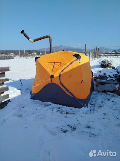 Палатка баня с печкой б/у