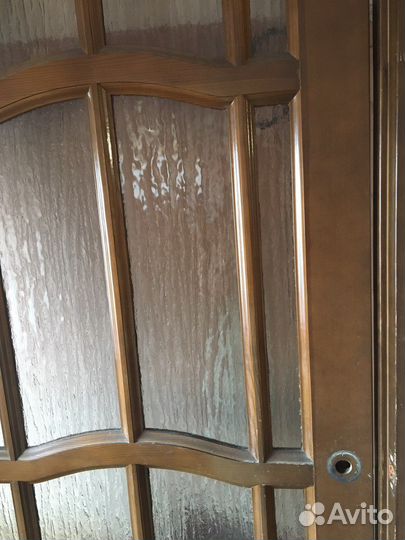 Дверь деревянная межкомн. со стеклом бу. 80*200