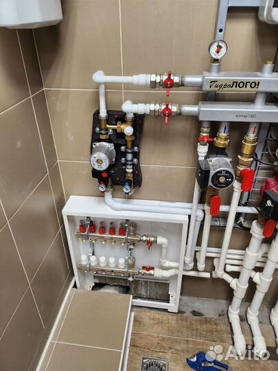 Монтаж отопления, водоснабжения. Тёплый пол