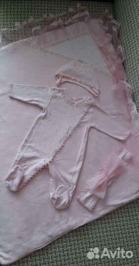 Конверт на выписку для девочки (0-3 мес.)