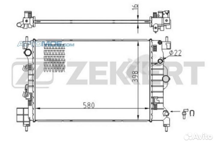 Радиатор охл. дв. Chevrolet Aveo (T300) 11- Opel M
