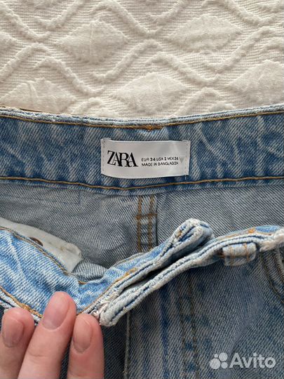 Джинсовые шорты zara 34