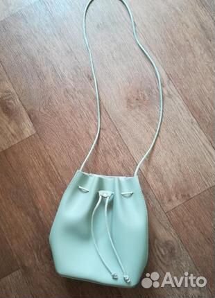 Модная сумка-ведро (светло-синий) miniso