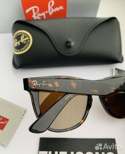Очки ray ban wayfarer 54 коричневые