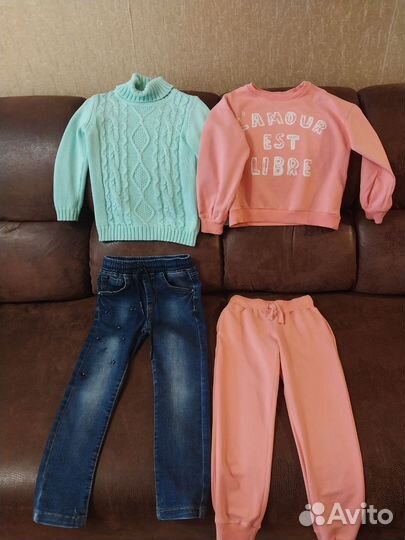 Вещи пакетом на девочку 104 110