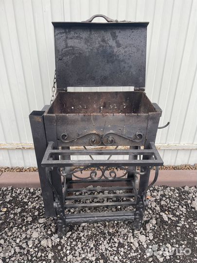 Мангал с крышкой кованный