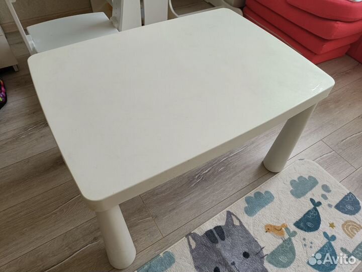 Детский стол и стулья IKEA маммут