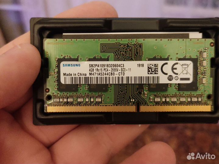 Оперативная память ddr4 4gb samsung SO-dimm