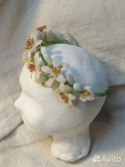 Шелковые и восковые цветы для антикварной куклы