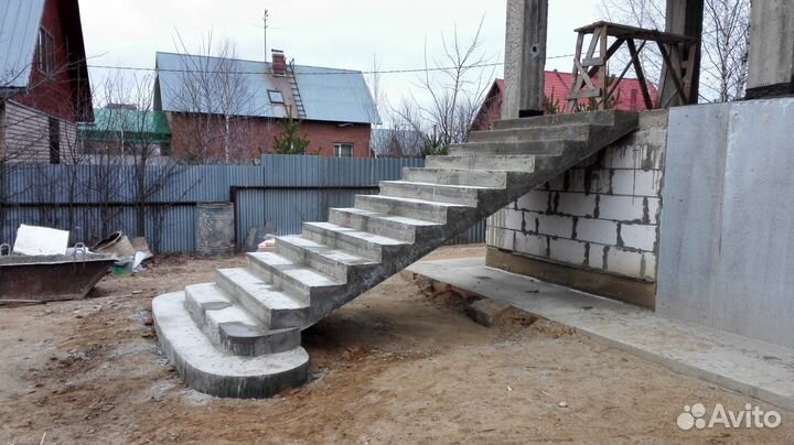 Монолитные (бетонные) лестницы