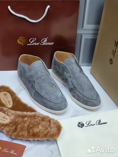 Лоферы женские loro piana высокие