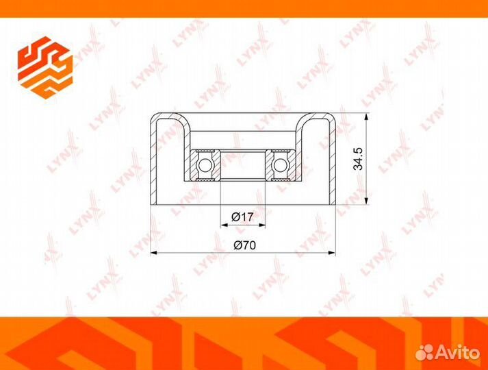 Ролик натяжной приводного ремня lynxauto PB5130