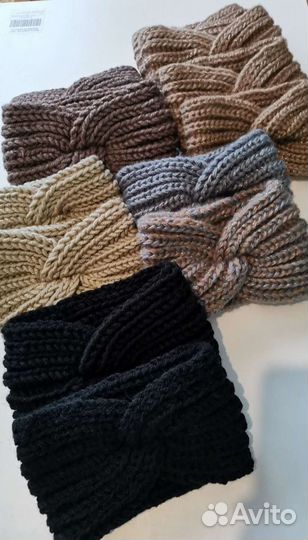 Повязка на голову вязаная