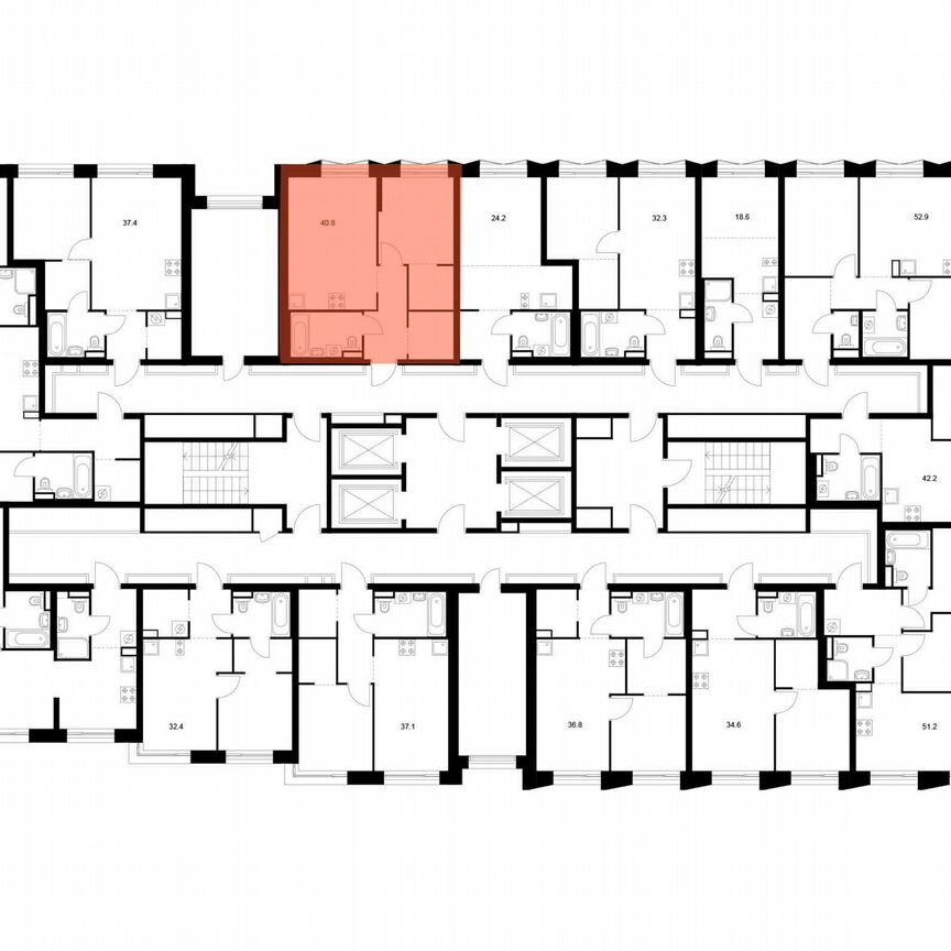 1-к. квартира, 40,8 м², 13/28 эт.