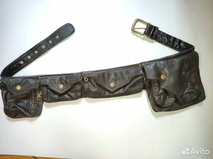 Кожаная поясная сумка SpaceGoatGoa
