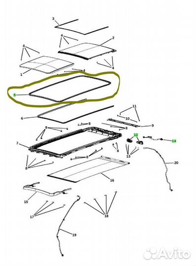 Б/У Уплотнитель - В хорошем состоянииn- Место