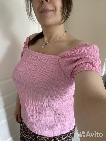 Топ футболка хлопок розовая Барбикор Barbiecore 48