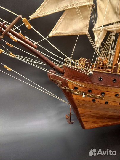 Модель парусной яхты. 101х 68 см