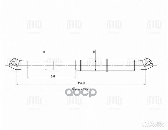 Упор газовый (амортизатор) для а/м Opel Corsa D