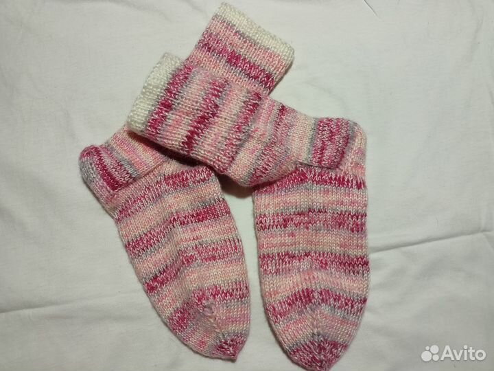 Носки шерстяные вязаные размер 36-38 ручной работы