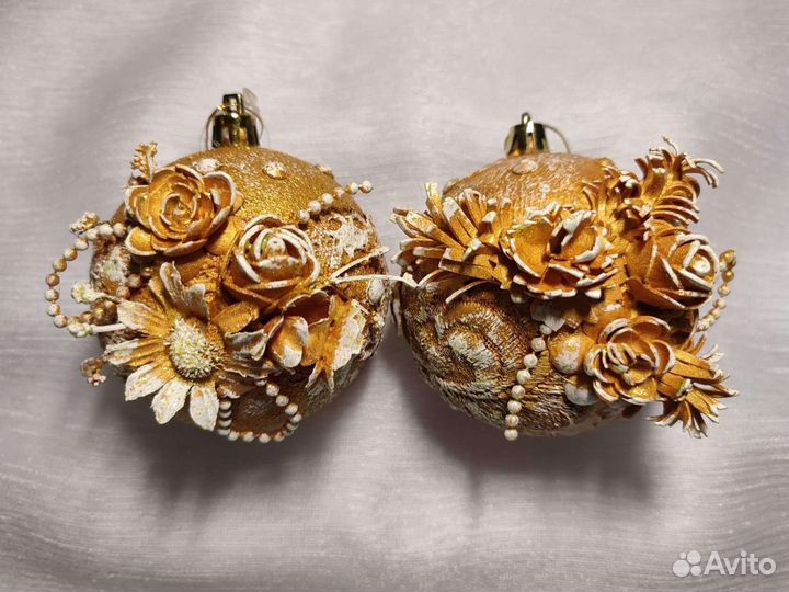 Новогодние шары, ручная работа, диаметр 8см