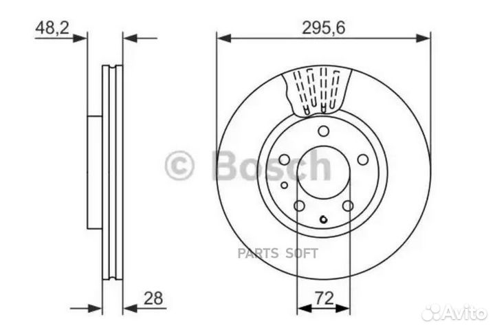 Bosch 0986479758 Тормозной диск