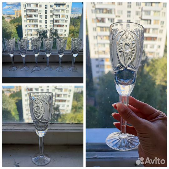 Хрустальные фужеры / рюмки / вазы