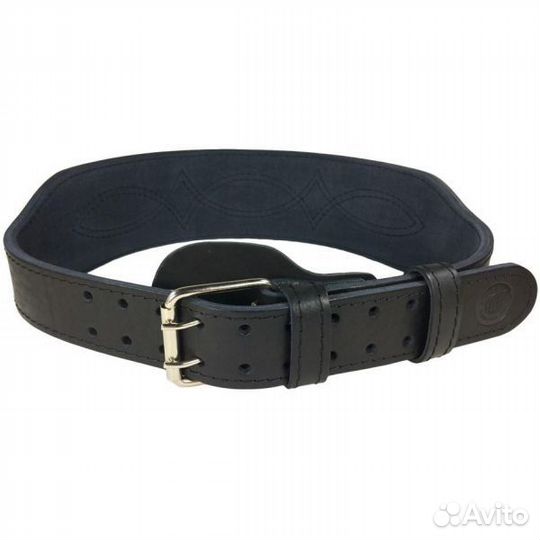 Тяжелоатлетический пояс 12см с пряжкой 2 сл.кожи M