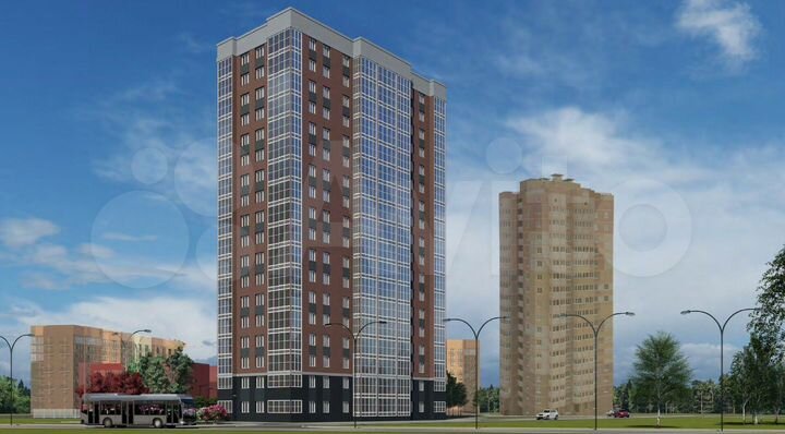 2-к. квартира, 69,2 м², 1/18 эт.