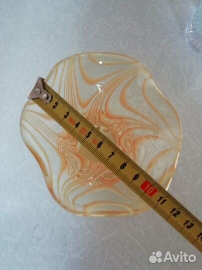 Ваза цветное стекло гутная техника СССР