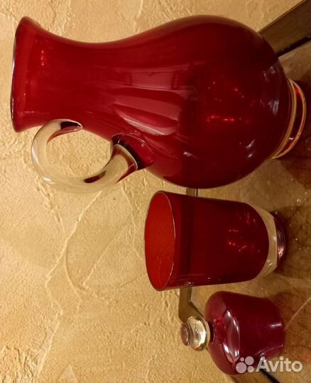 Кувшин СССР с крышкой и стаканом