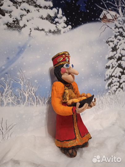 Ёлочная ватная игрушка 