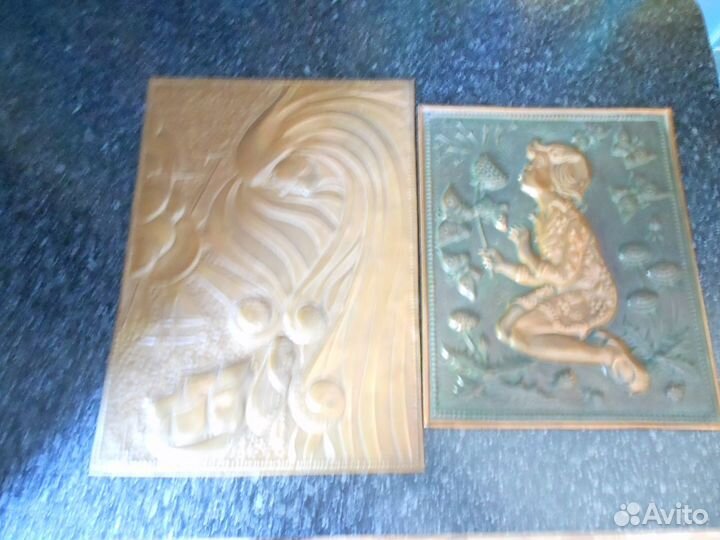 Чеканка ручная медная