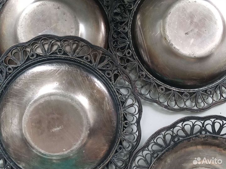 Сервиз кофейный нейзильбер мельхиор скань