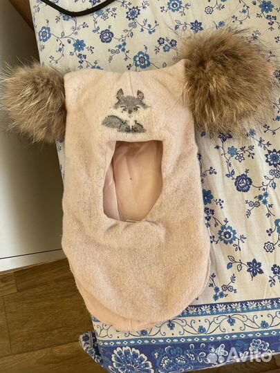 Шерстяная шапка утеплённая с мехом Kerry