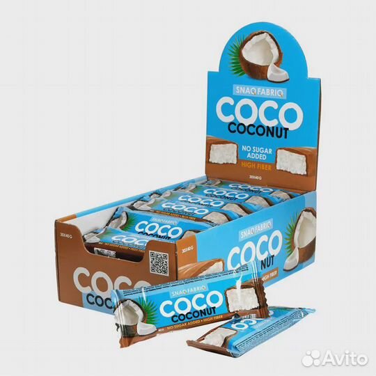 Батончик глазированный Кокос Snaq Fabriq 40 г 30