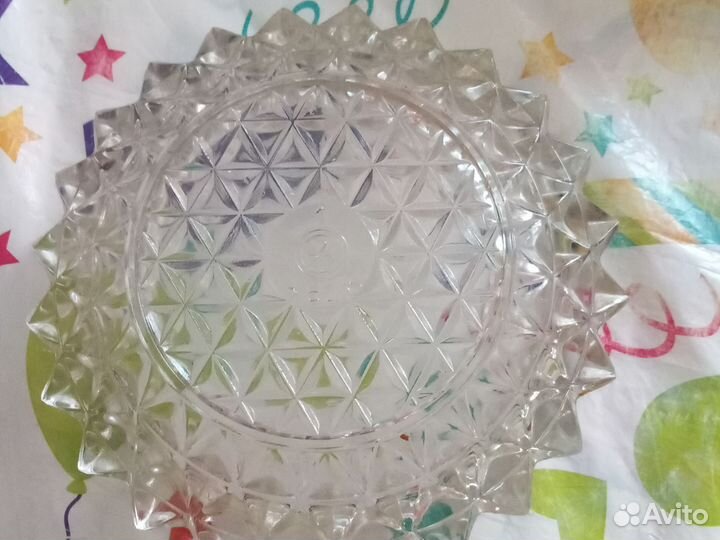 Большая хрустальная ваза СССР и пепельница СССР