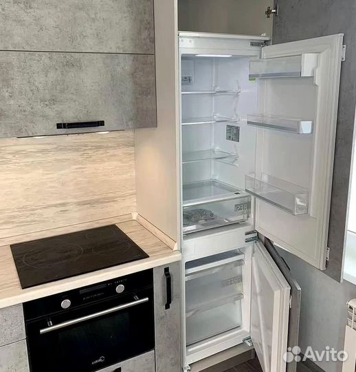 Прямая кухня с мдф фасадами